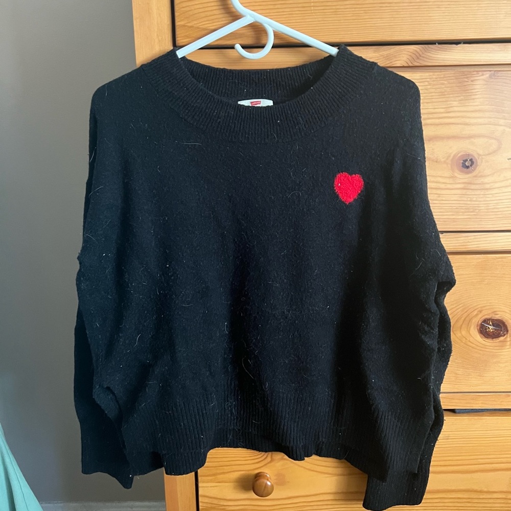 Levi’s black heart sweater